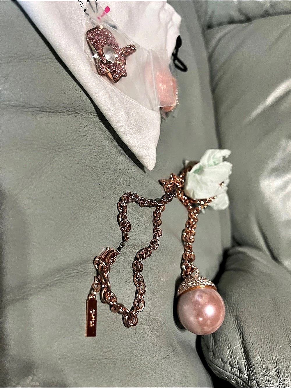 Isaac Mizrahi Live! Pink Pearl Pendant Necklace NWT
